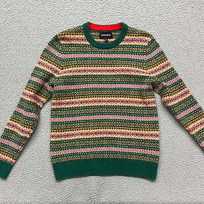 Bonobos Sweater Mens M Fair Isle Knit Crew Neck Pullover Classic Holiday • $39.88