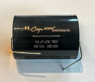 Mundorf MCap Supreme Silver Gold Oil Capacitor 6.8 Uf 6.8 Mfd 1000VDC • $154.95