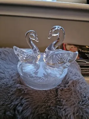  Crystal  Swan Ornaments Twin Glass Crystal  • £13.99