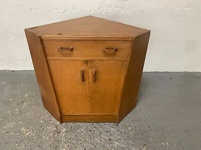 Vintage Mid Century G Plan Teak Corner Cabinet With Pull Out Drawer Desk • £51