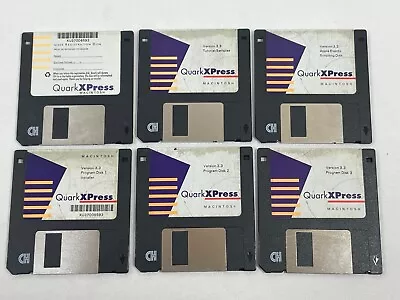 Vintage 1993 Quark XPress For Apple Macintosh 3.5  Floppy Disk Software V3.3 • $29.99