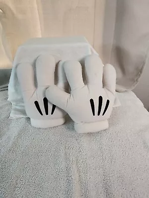 Mickey Mouse Hands Gloves Disney Parks Minnie Plush Stuffed White Mitts  Large • $9.99