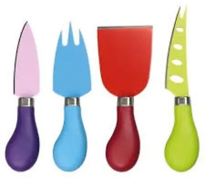 Taylor's Eyes Witness 4 Piece Coloured Cheese Knife Set Non-Stick • £10.99