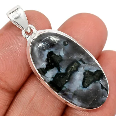 Natural Mystic Merlinite Crystal - Madagascar 925 Silver Pendant Jewelry CP31660 • $16.99
