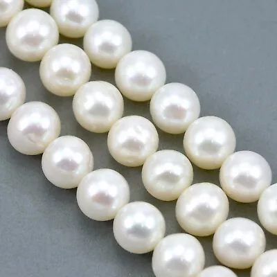 Cream / White Near Round Genuine Freshwater Loose Pearls For Jewellery Making  • £21.99