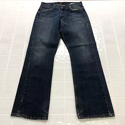 Von Dutch Blue Denim Flat Front Chino Straight Cotton Jeans Adult Size 34X32 • $35