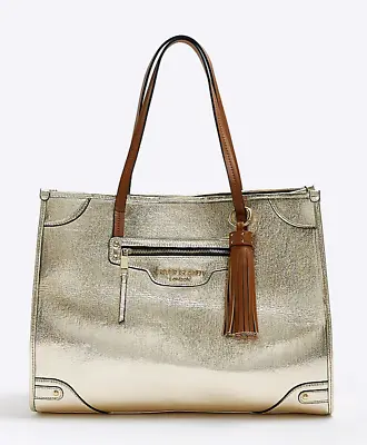 £24.99 • Buy River Island Bag Tote Gold Large Handbag Shopper New