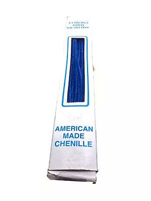 Vintage Blue Jay Chenille Stems 12” Royal Blue Pipe Cleaner 82 Count Orig Box • $15