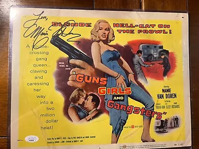 MAMIE VAN DOREN SIGNED - GUNS GIRLS GANGSTERS 1959 ORIGINAL TITLE Lobby #1 JSA! • $195