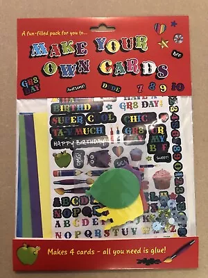 £3.95 • Buy Create Make Your Own Cards Fun Childrens Pack Craft Stickers Card Sequin