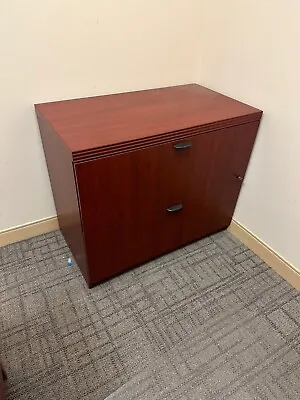 2Dr 36 W Lateral File Cabinet By Lacasse Office Furniture In Cherry Laminate • $249