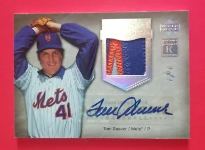 $799.99 • Buy Tom Seaver Signed 2005 Upper Deck Hall Of Fame Auto Patch Jersey Card Real 1/1