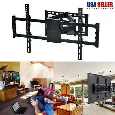 Jumbo Full Motion TV Wall Mount Double Articulating Arm For 30-85  TV To 700x400 • $62.92