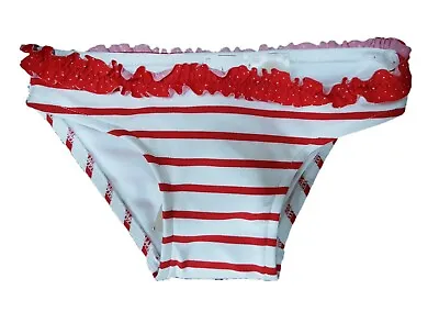 ZARA Girls Swimming Pants Bikini White Star Strip Ruffle Beach Summer Swim 1 2 Y • £5.99