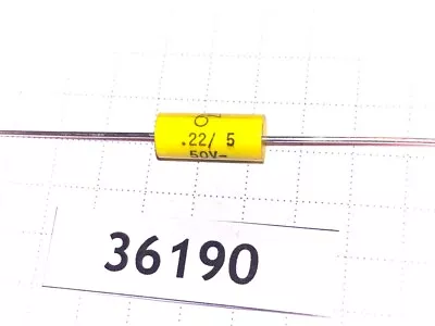 220nF 50V 5% Mallory 150 1.50MKT Polyester Film Axial Capacitor Lot-5pcs • $3.19