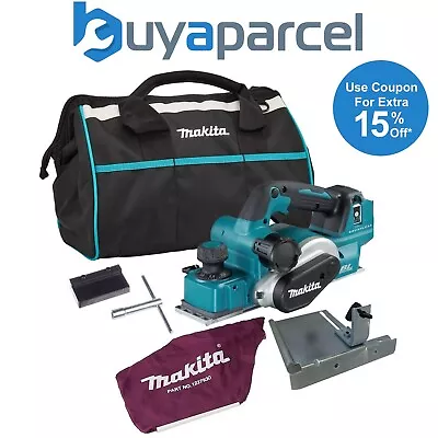 Makita DKP181Z 18v LXT Brushless Cordless Planer 82mm Bare + Dust Bag + Tool Bag • £258.71