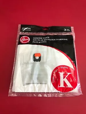 $6.99 • Buy Genuine HOOVER Spirit Vacuum Bag Style K  #4010028K 3 Pack  