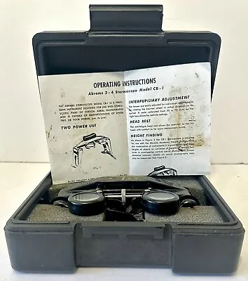 Vintage Original Abrams Instrument Model CB-1 Stereoscope 2-4 Power • $65