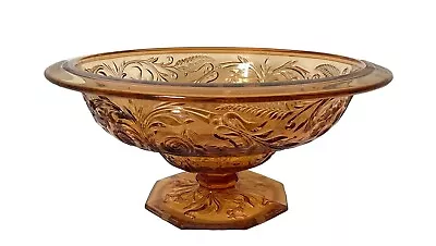 McKee Rock Crystal Amber 12” Footed Center Bowl • $79