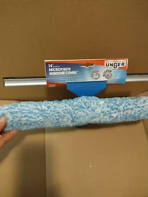 Unger Professional 14  Window Cleaning Tool 2-in-1 Microfiber And Squeegee - NEW • £19.30