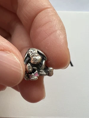 $52 • Buy Pandora Charm Sterling Silver Genuine EEYORE 791567EN80 Enamel Disney Retired
