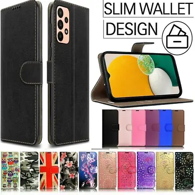 For Samsung Galaxy A15 A14 A54 A34 A55 A35 Wallet Case Leather Flip Phone Cover • £3.25