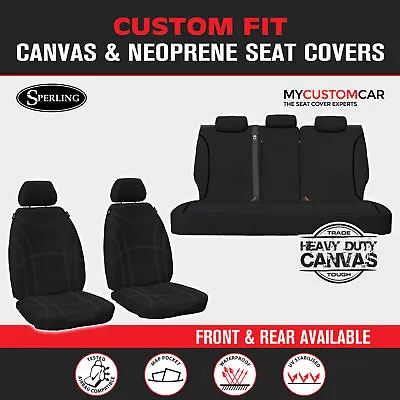 NISSAN NAVARA Custom Fit Seat Covers Front OR Rear Neoprene OR Canvas Waterproof • $239