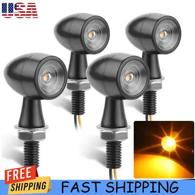 US 4X Motorcycle Bullet LED Turn Signals Blinker Light For Bobber Cafe Racer New • $20.95