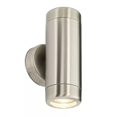 £56.44 • Buy ATLANTIS Outdoor Up Down GU10 Wall Light - Marine Grade Steel - Waterproof IP65