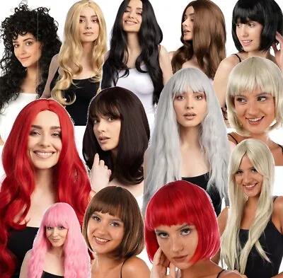 Luxury Women's Wigs Fancy Dress Cosplay Long Wig Short Wig Wavey Straight Bob • £24.99