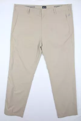 Adidas Pants Mens 38 X 32 (Actual 40 X 31) Khaki Beige Lightweight Stretch Golf • $13.99