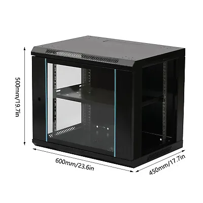 9U Network Server Data Cabinet Enclosure Rack Lockable Box 600x450x500mm • £97