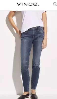 Vince Women's 5-Pocket Stretch Skinny Blue Jeans Size 24 DV3822471 NEW $225 • $44.99