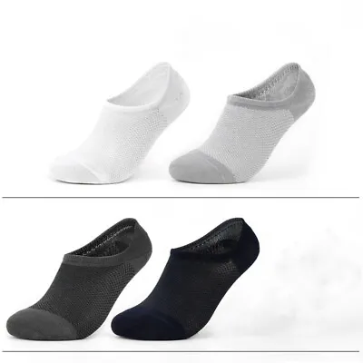 5-10 Pack Men/Women Bamboo Socks No Show Ankle LowCut Sport Nonslip Breathe 6-11 • $13.99