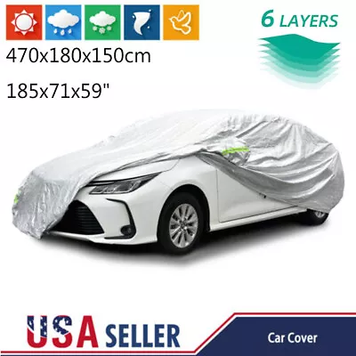 For Sedan Car Cover All Weather Waterproof Full UV Protection Dust Resistant • $65.66