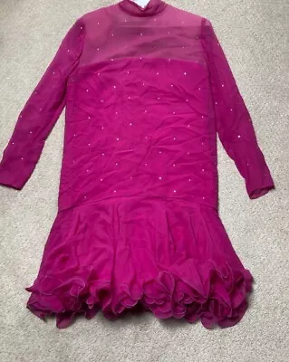 Vintage Sheer Fuchsia Cocktail Dress • $119.99