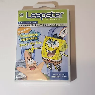 Leapster  Sponge Bob Squarepants Saves The Day  Learning Game Cartridge 2007 • $12.83