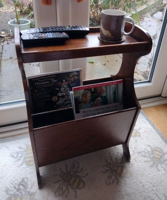 £25 • Buy Vintage Wooden Magazine Rack With Shelf Top