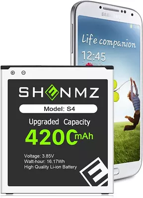 SHENMZ Galaxy S4 BatteryUpgraded 4200Mah Li-Ion Replacement Battery For Samsung • $25.36