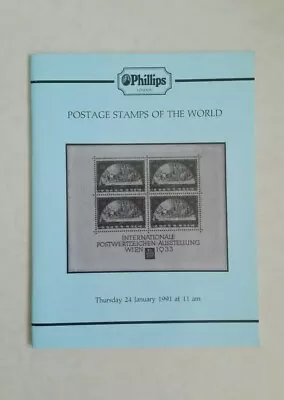 £4.80 • Buy Phillips Auction Catalogue 1991 Postage Stamps Of The World   J1