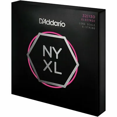 D'Addario NYXL32130  6 String Bass Guitar Strings Long Scale 32-130 • $39.99