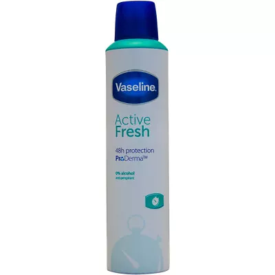 Vaseline Active Fresh Spray Anti-Perspirant Deodorant 250ml (No Lid) • £3.99