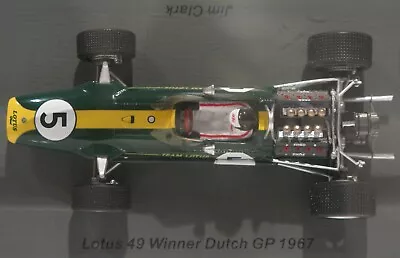 Spark 1:43 S4826 Green/ Yellow Stripe Lotus 49 #5 Winner Dutch GP 1967 Jim Clark • £74.95