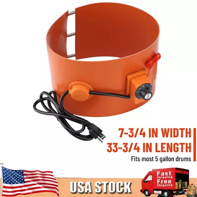 Heavy Duty Drum Heater For 5 Gallon Drums Insulated Band Heater 800 Watt 120 V • $53.99