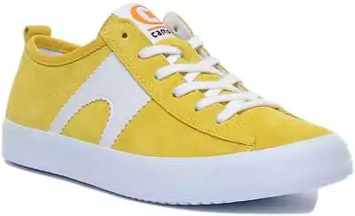 Camper Imar Copa Womens Lace Up Suede Leather Trainers In Yellow Size UK 3 - 8 • £39.99