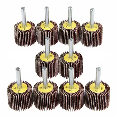 £8.96 • Buy 10Pcs Sanding Sandpaper Flap Wheel Brush Dremel Rotary Die Grinder Drill Bit Kit