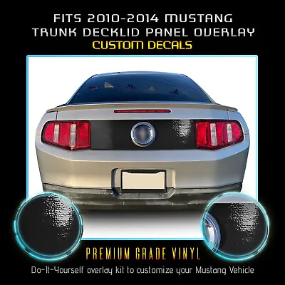 For 2010-2014 Mustang Trunk Rear Deck Overlay Accent Vinyl Decal - Gloss Vinyl • $16.95
