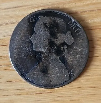 Queen Victoria Bun Head Penny 1860 • £0.99