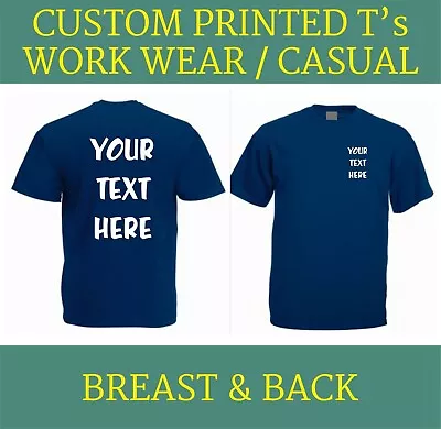 £7.45 • Buy Printed T-Shirts Work Wear Tee Uniform Club Personalised Man Woman Holiday Fun