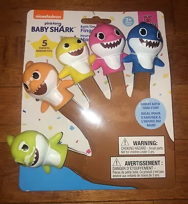 5 Pinkfong Baby Shark Finger Puppets Bath Toys New • $16.50